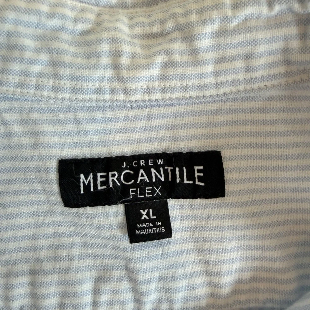 J. Crew Mercantile Flex Button Down Shirt Men’s Size XL Classic Pinstripe X8